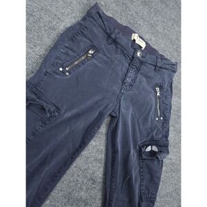 MOS MOSH Gilles Cargo Pants Women's 25 (FITS 25 x 28) Gray Zip Pockets Ankles